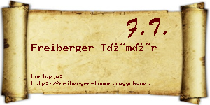 Freiberger Tömör névjegykártya
